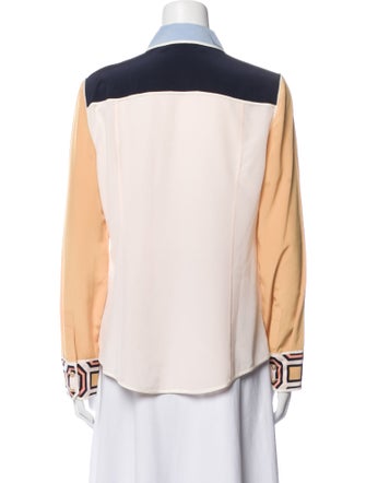 Tory Burch Silk Printed Button-Up Top