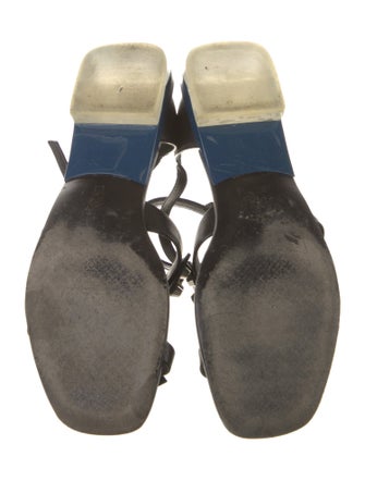 Tory Burch Leather Studded Accents T-Strap Sandals