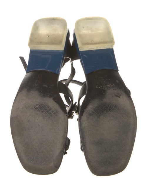 Tory Burch Leather Studded Accents T-Strap Sandals