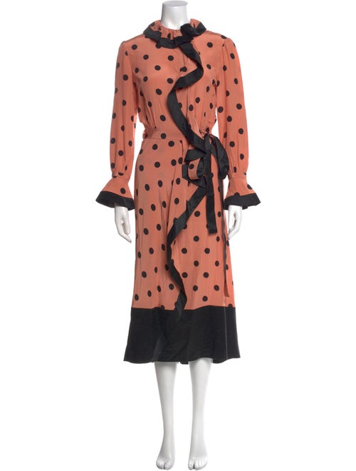 Tory Burch Polka Dot Print Long Dress