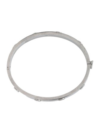 Tory Burch Logo Studded Hinged Bracelet