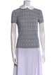 Tory Burch Printed Mock Neck Top