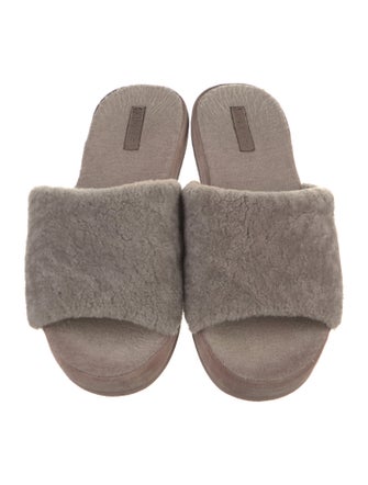 Vince Faux Fur Slides