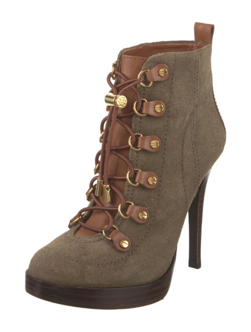Tory Burch Suede Lace-Up Boots