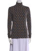 Tory Burch Printed Turtleneck Top