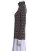 Tory Burch Printed Turtleneck Top