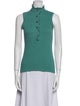 Tory Burch Mock Neck Sleeveless Top