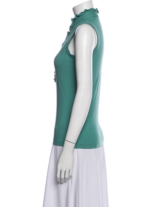 Tory Burch Mock Neck Sleeveless Top
