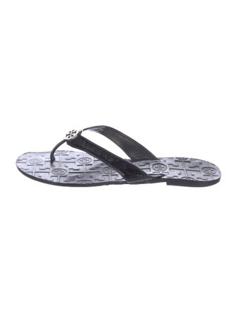 Tory Burch Patent Leather Flip Flops