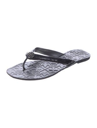 Tory Burch Patent Leather Flip Flops