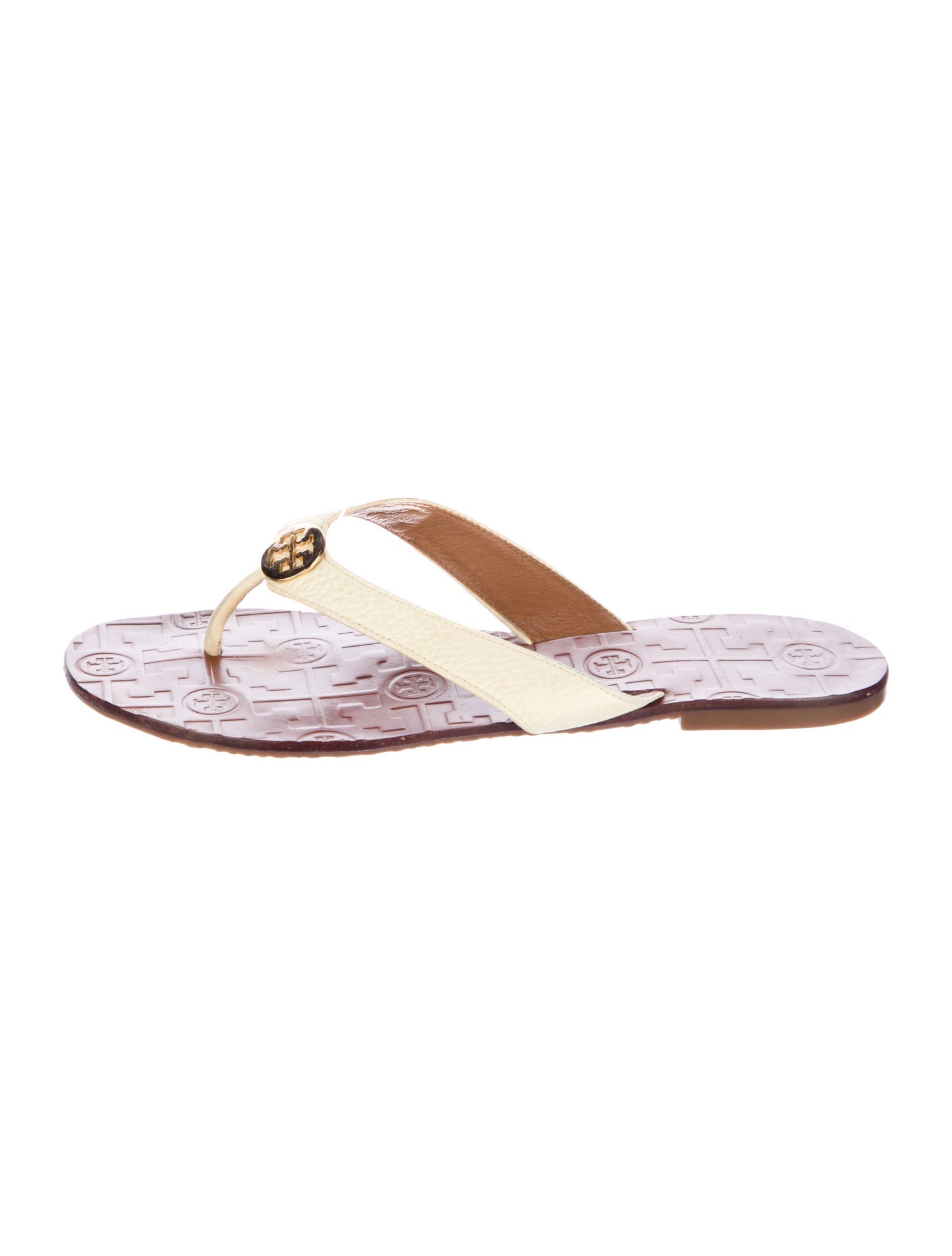 Tory Burch Thora Leather Flip Flops