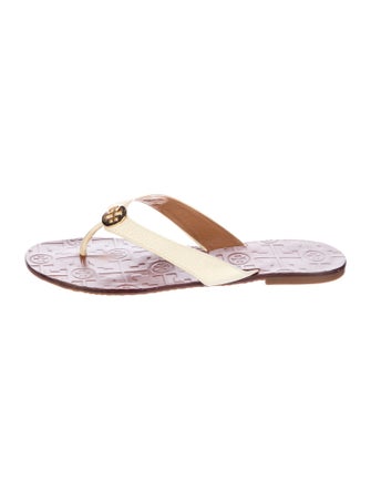 Tory Burch Thora Leather Flip Flops