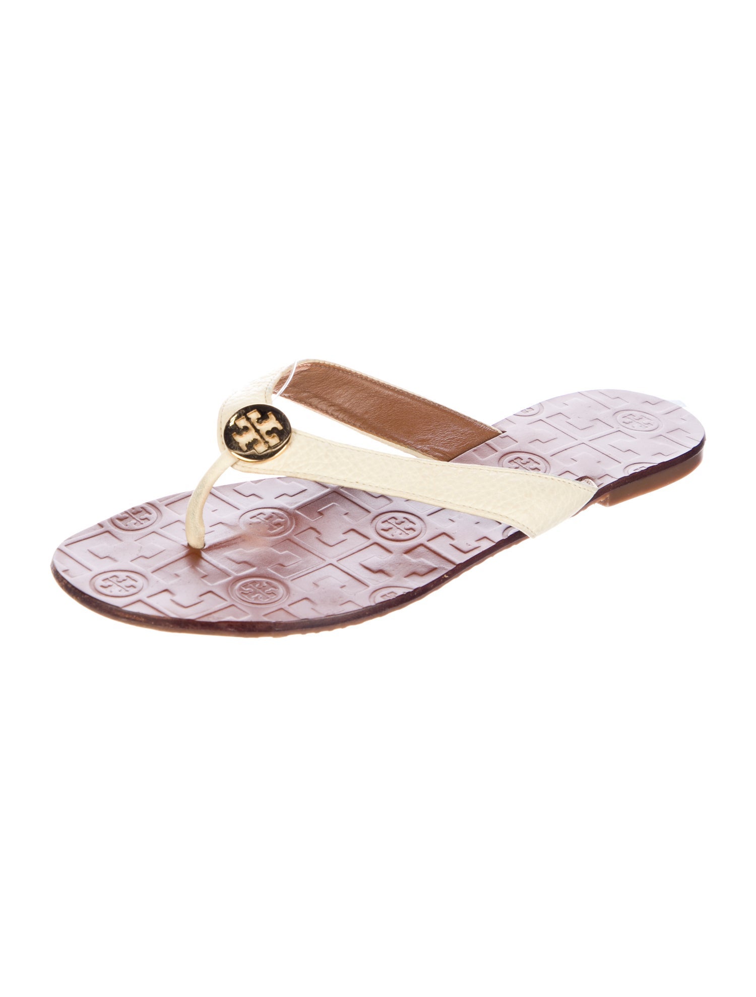 Tory Burch Thora Leather Flip Flops