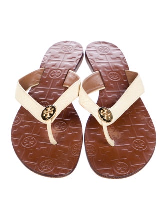 Tory Burch Thora Leather Flip Flops