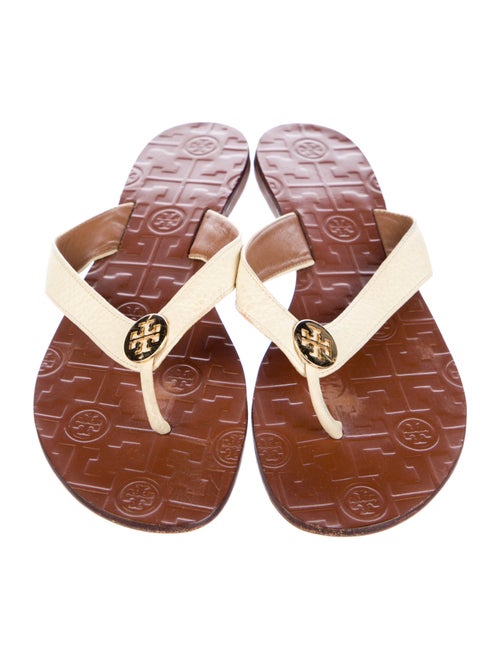 Tory Burch Thora Leather Flip Flops
