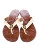 Tory Burch Thora Leather Flip Flops