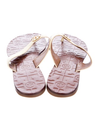 Tory Burch Thora Leather Flip Flops