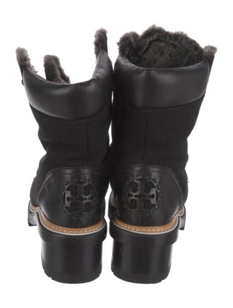 Tory Burch Suede Fur Trim Boots