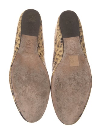 Tory Burch Leather Animal Print Loafers
