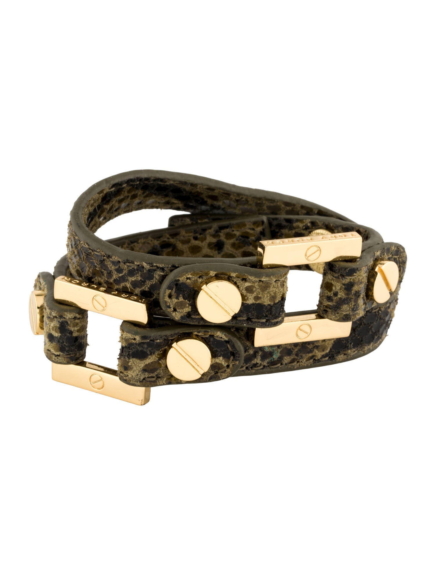 Tory Burch Leather Double Wrap Bracelet