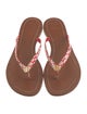 Tory Burch Leather Printed Flip Flops