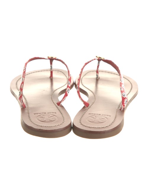 Tory Burch Leather Printed Flip Flops