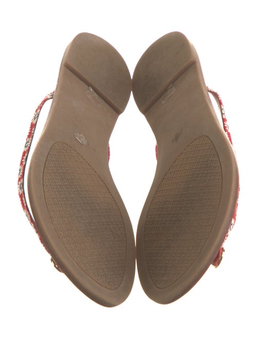 Tory Burch Leather Printed Flip Flops