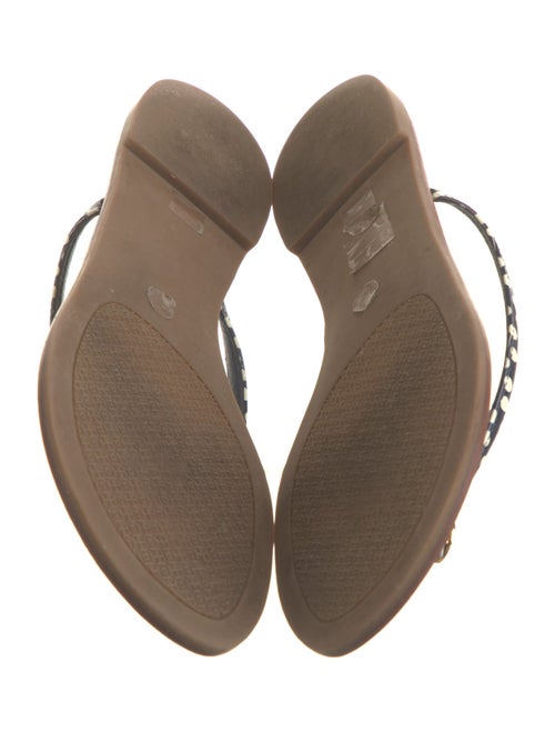 Tory Burch Leather Printed Flip Flops