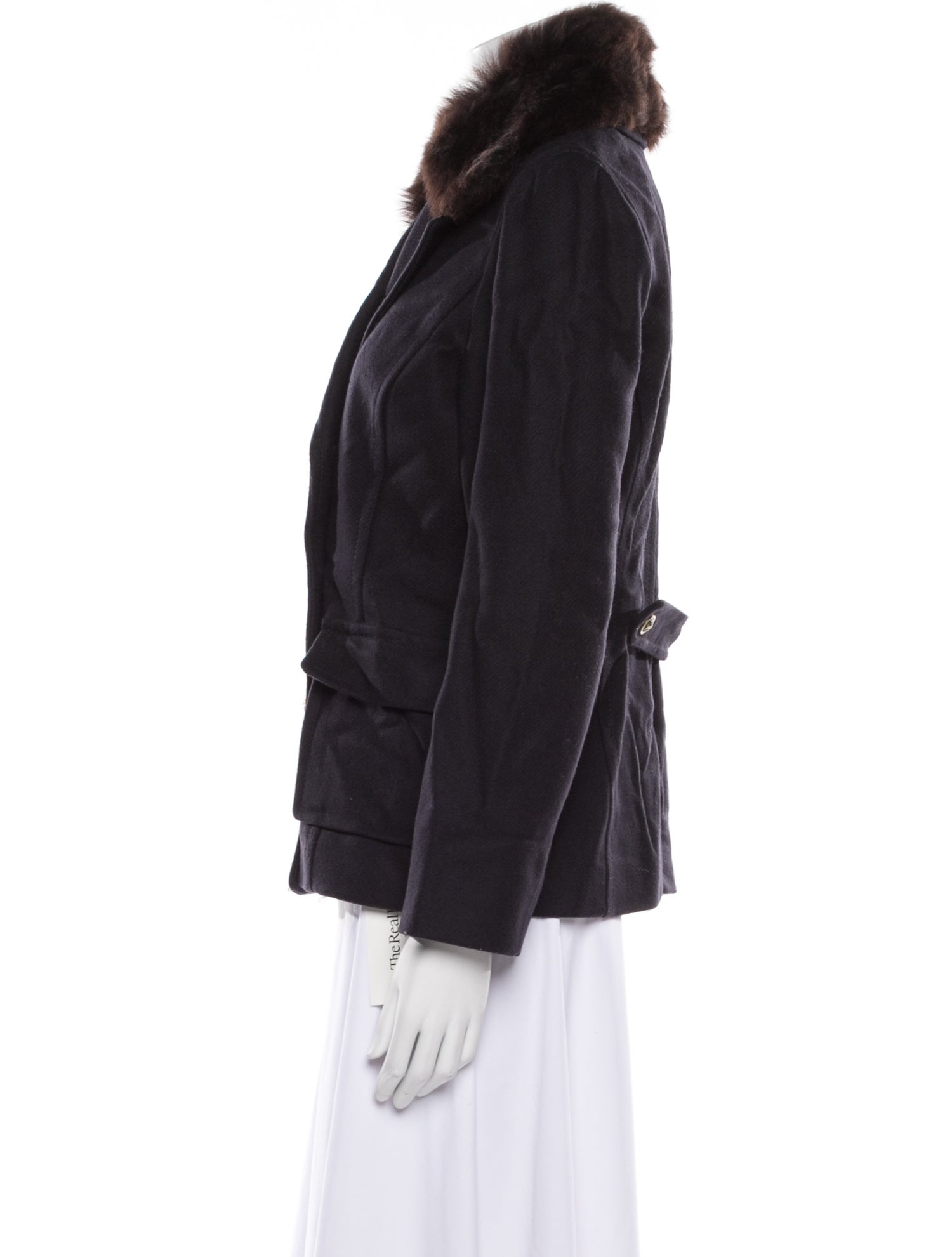 Tory Burch Wool Faux Fur Jacket