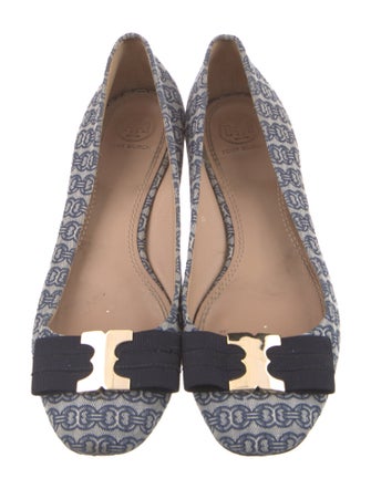 Tory Burch Printed Bow Accents Flats