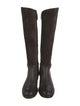 Tory Burch Suede Leather Trim Embellishment Riding Boots