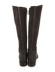 Tory Burch Suede Leather Trim Embellishment Riding Boots