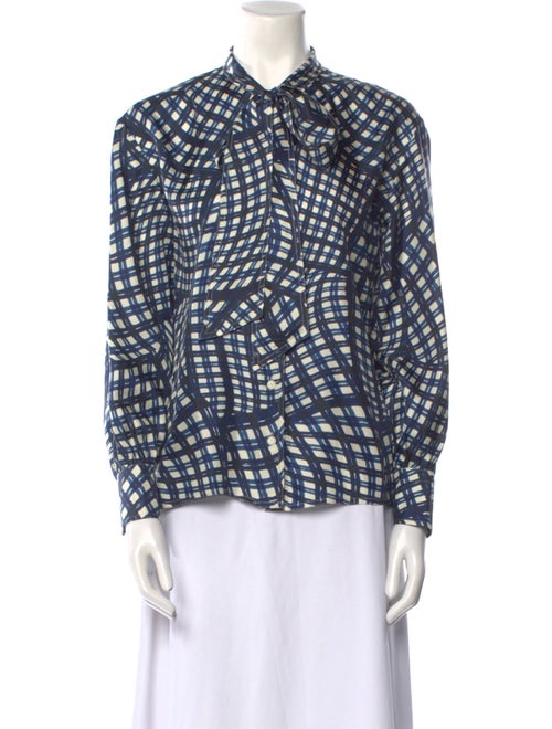 Tory Burch Silk Printed Button-Up Top