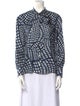 Tory Burch Silk Printed Button-Up Top