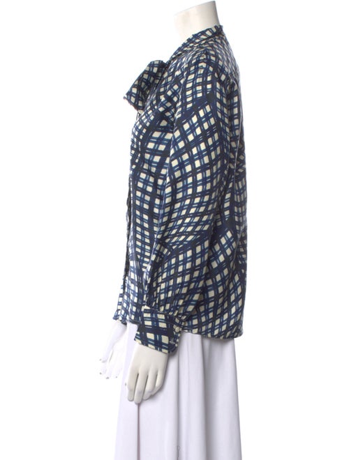 Tory Burch Silk Printed Button-Up Top