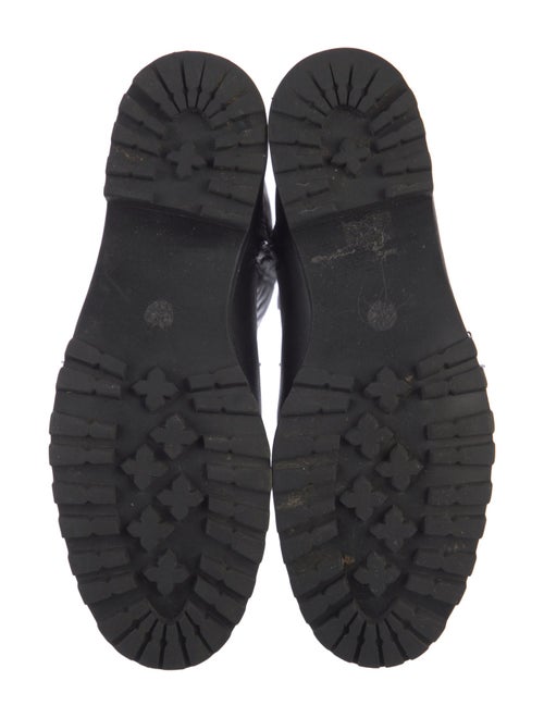 Tory Burch Quilted Pattern Leather Riding Boots