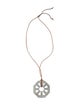 Tory Burch Leather Geo Pendant Necklace