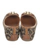 Tory Burch Leather Animal Print Ballet Flats