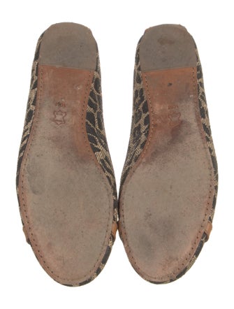 Tory Burch Leather Animal Print Ballet Flats
