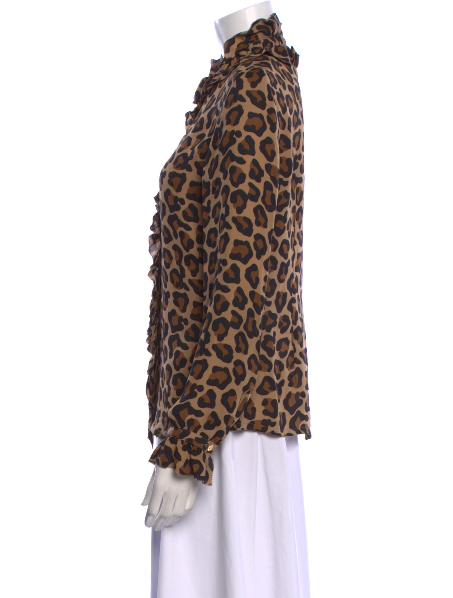 Tory Burch Silk Animal Print Blouse