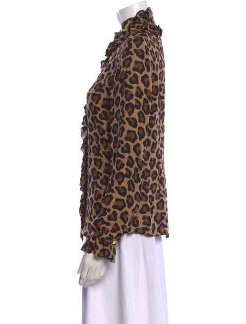 Tory Burch Silk Animal Print Blouse