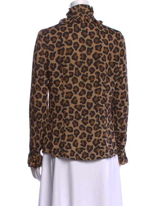 Tory Burch Silk Animal Print Blouse
