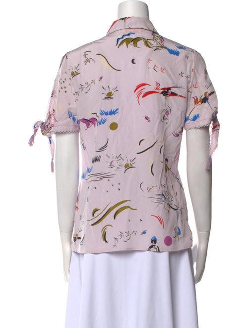 Tory Burch Silk Printed Button-Up Top