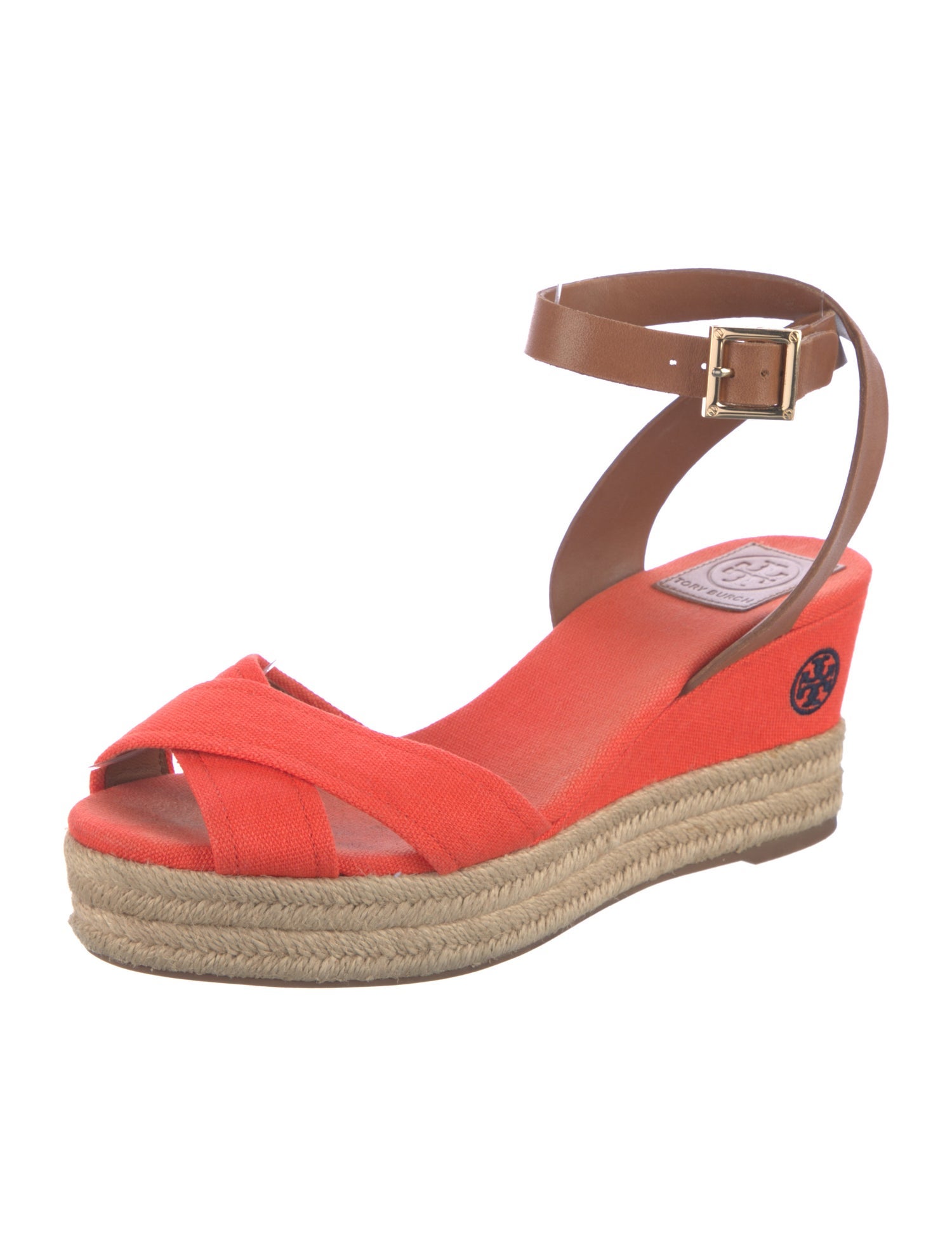 Tory Burch Canvas Colorblock Pattern Espadrilles