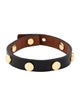 Tory Burch Leather Studded Single Wrap Bracelet
