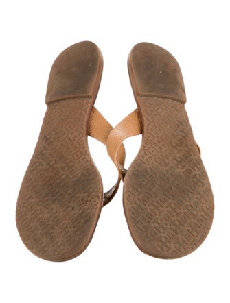 Tory Burch Leather Flip Flops
