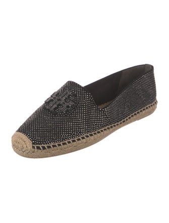 Tory Burch Printed Whipstitch Trim Espadrilles