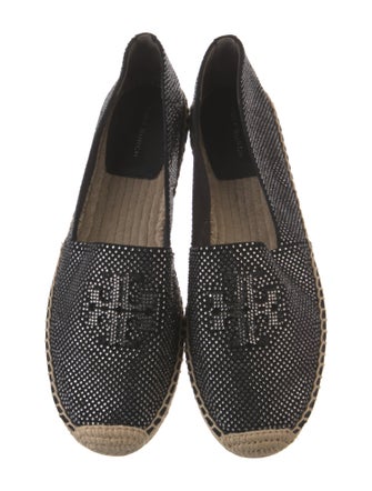 Tory Burch Printed Whipstitch Trim Espadrilles