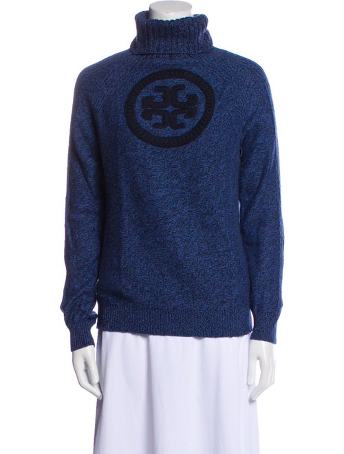 Tory Burch Graphic Print Turtleneck Sweater