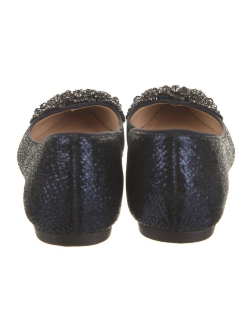 Tory Burch Glitter Crystal Embellishments Ballet Flats